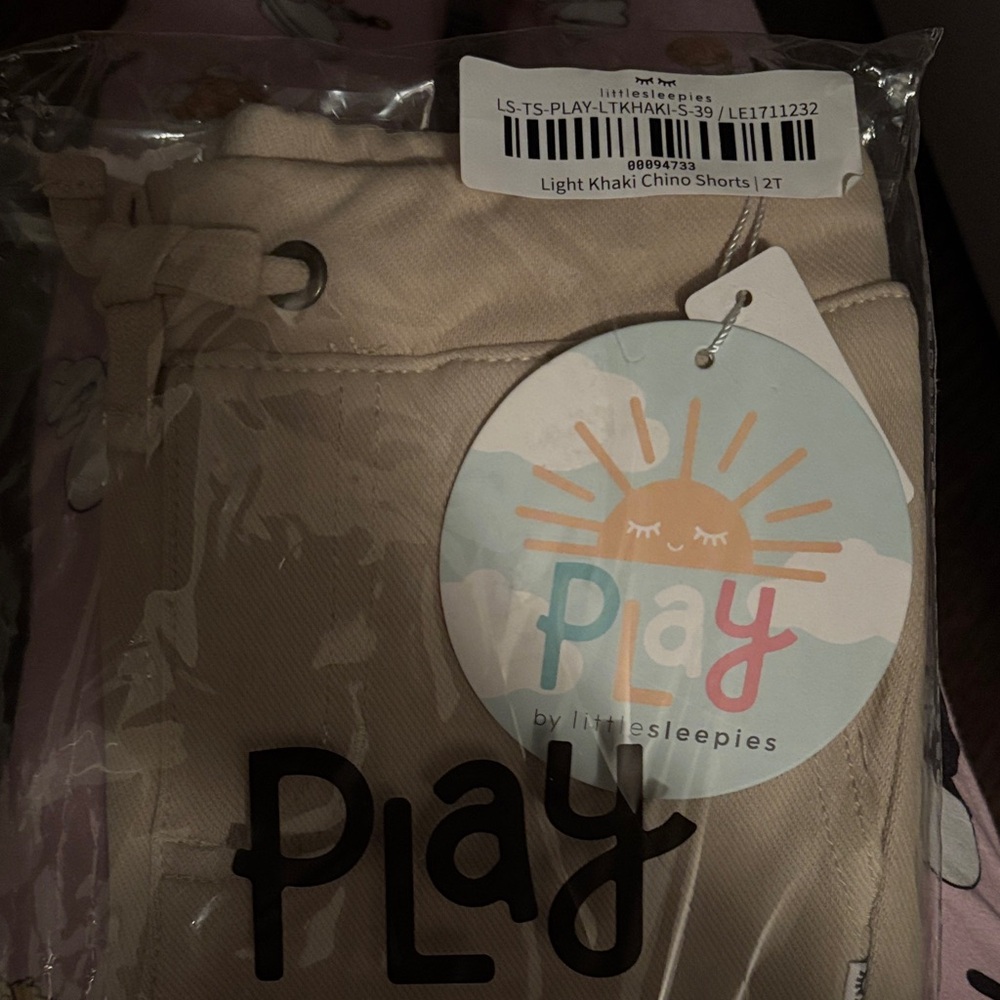 Little Sleepies Beige Play Shorts